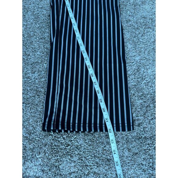 Controlled Insanity Oreo Pinstripe Pants Pull on Drawstring Black Gym Lifting S - Picture 6 of 15